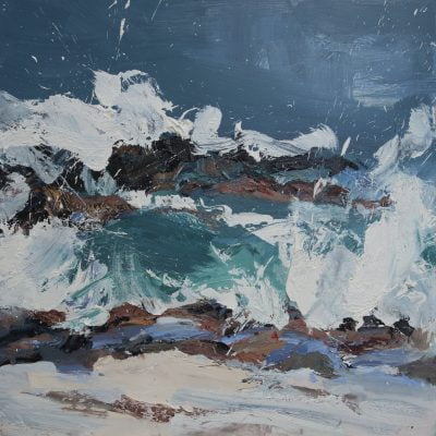012 'Turn Of The Tide, North Beach' Oil On Board 60 X60 Cm 2017 Alison Critchlow