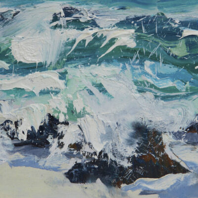 Alison Critchlow Artist Sea Painting Expressive Painting Dancing Waves Isle Of Iona 2017