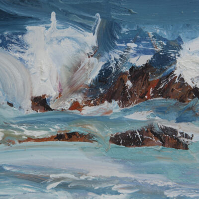 Alison Critchlow Artist Rhythm Of The Sea  Sea Painting Expressive Oil Painting En Plein Air  Hebrides Iona Oil On Board