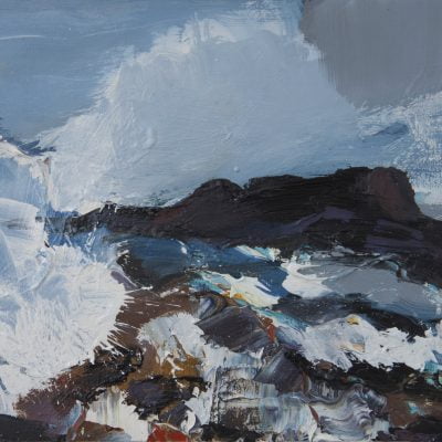 009 'Waves Crashing, Outer Hebrides' Oil On Board 2020